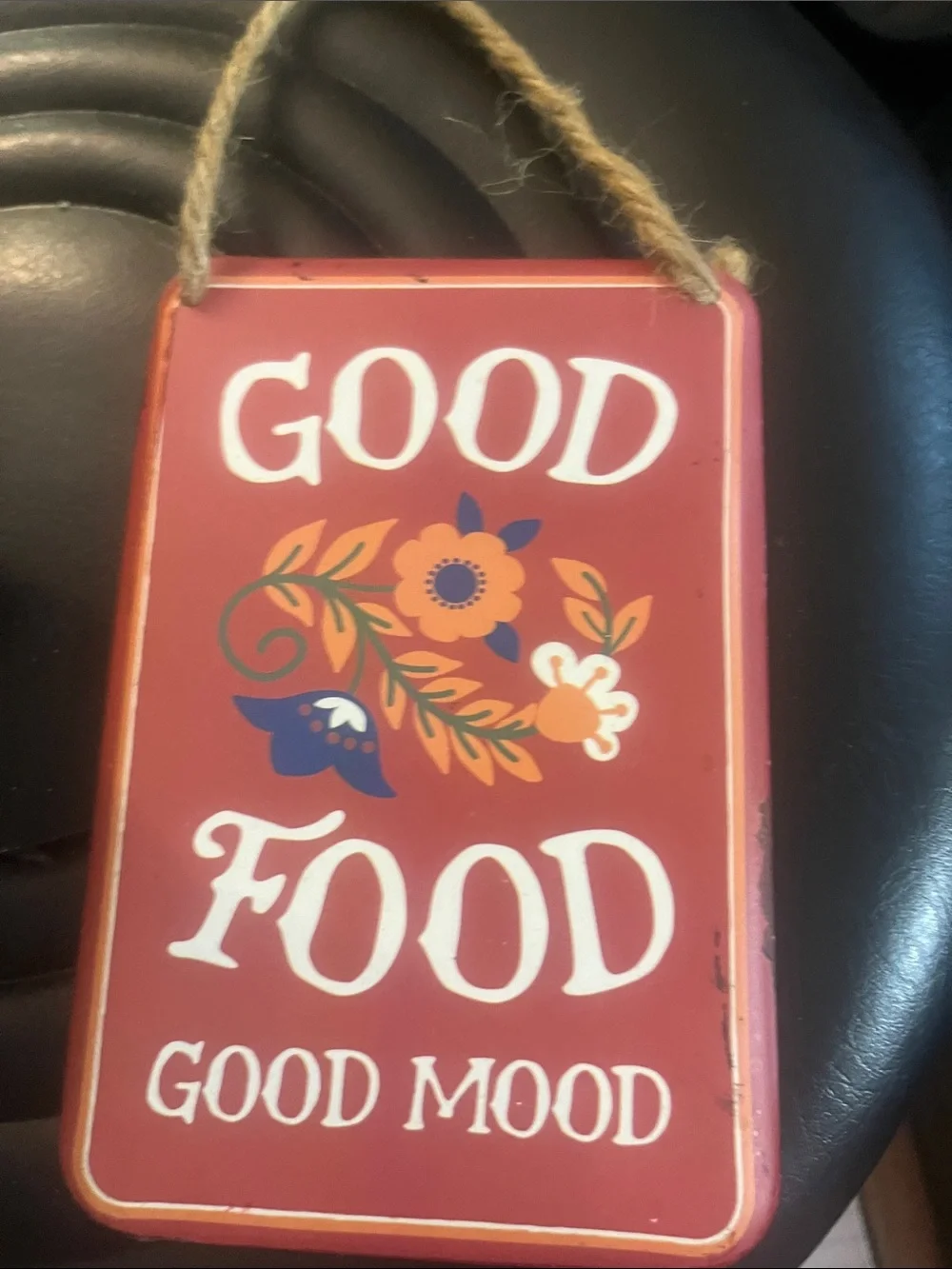 Vintage Heart-Shaped Floral Metal Sign Good Food Good Mood Metal 401 2pc